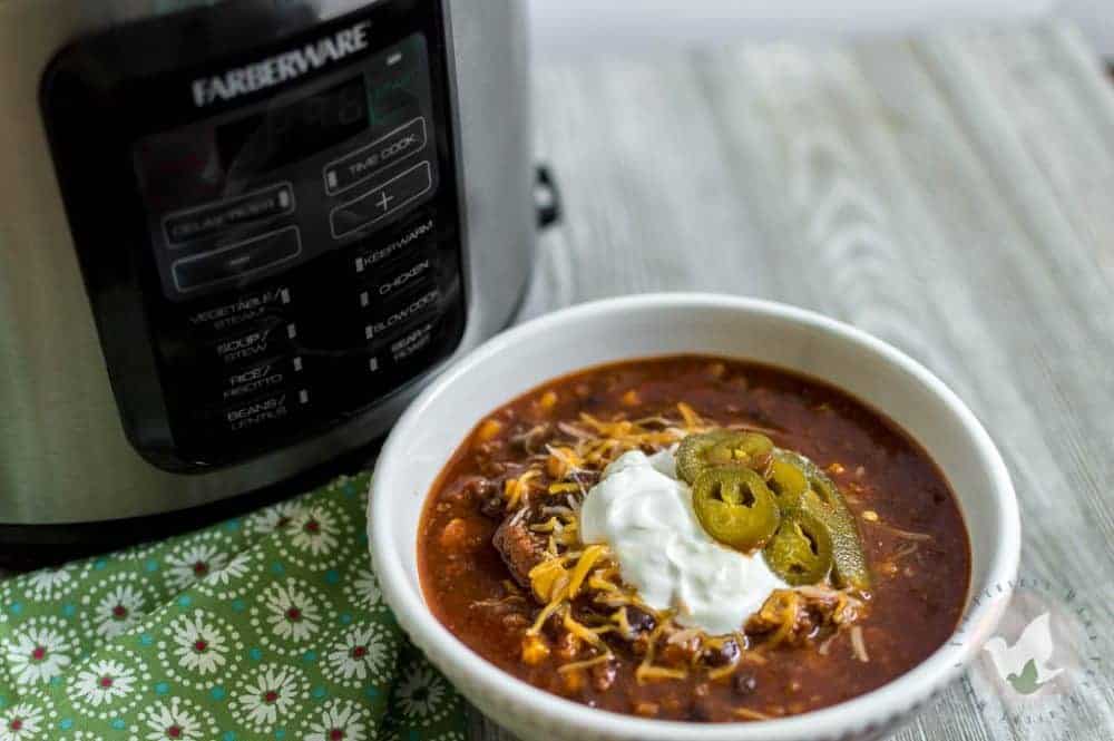 Pressure Cooker Taco Soup- The Fervent Mama: You can't do much wrong when you make a one pot dump <a href=