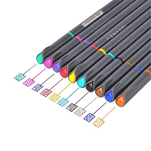 Fineliner Color Pen Set,0.38mm Colored Fine Line Point,Assorted