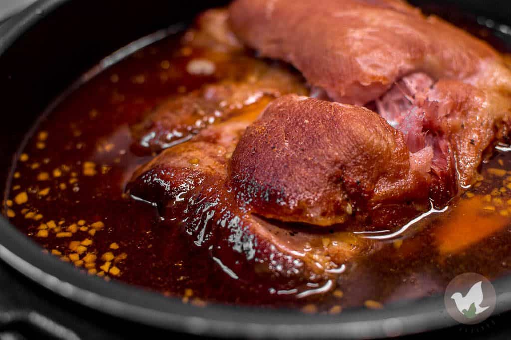 Pressure Cooker Ham that is fall apart Tender and so sweet: The Fervent Mama - If you're looking to change up your Holiday Dinner Menu Plan this year, think twice about the spiral ham and go ahead and make this Pressure Cooker Ham! 