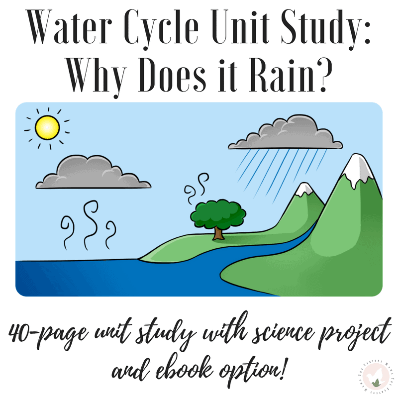 science unit study, water cycle unit study