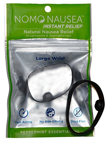 NoMo Nausea Instant Relief Black Anti-Nausea Bands with Acupressure