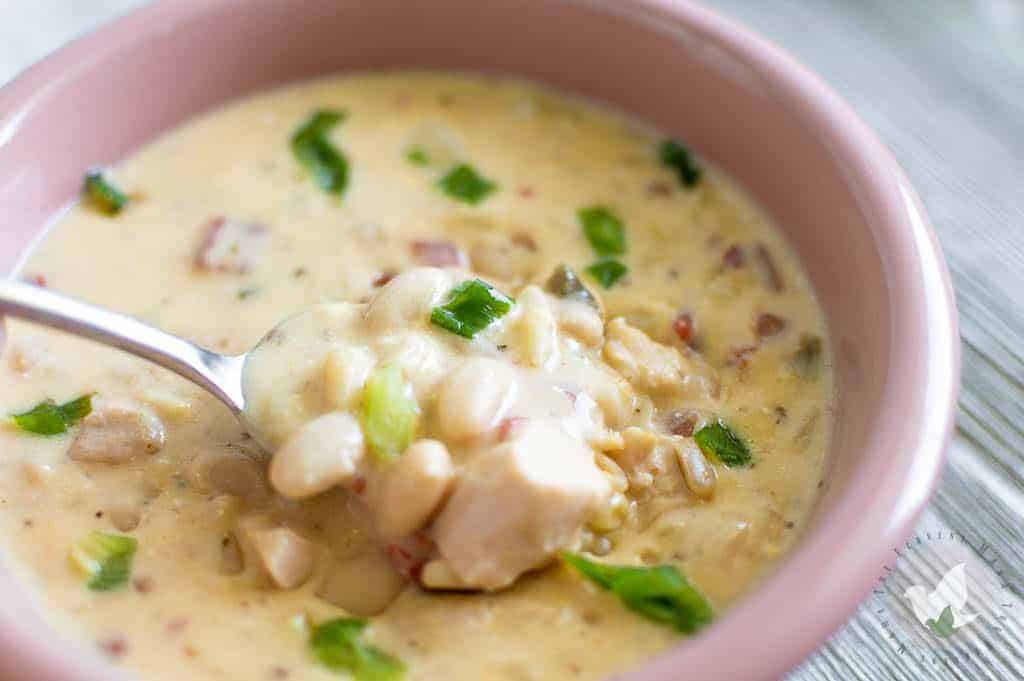 Pressure Cooker White Chicken Chili for cheaters- The Fervent Mama: This Pressure Cooker White Chicken Chili recipe was created for YOU! We've cheated and made one of our favorite go-to meals an easy pressure cooker dump recipe!