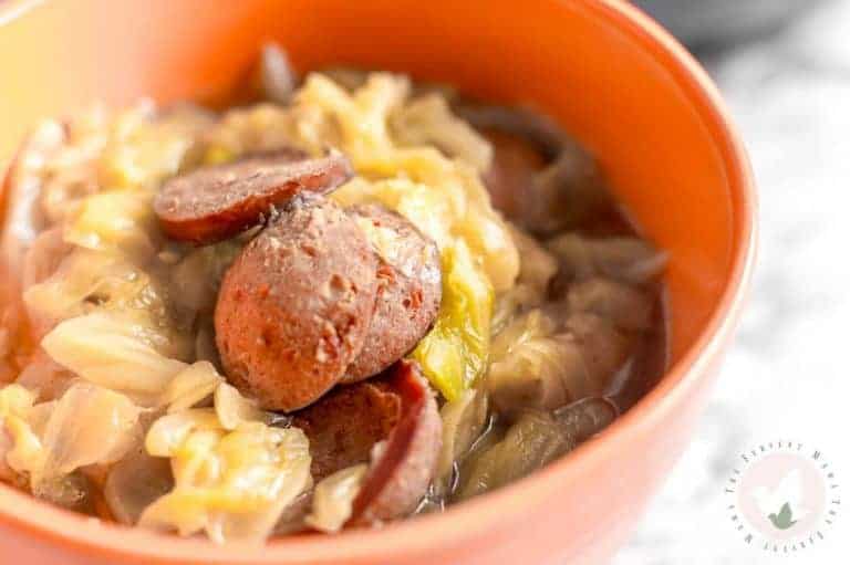 Southern Style Pressure Cooker Boiled Cabbage and Sausage