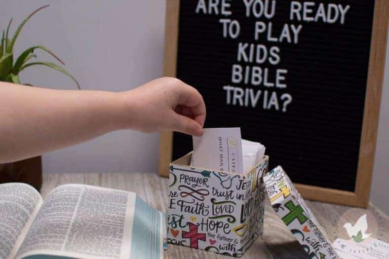 Learn about the Bible through play with our Family Bible Trivia Game