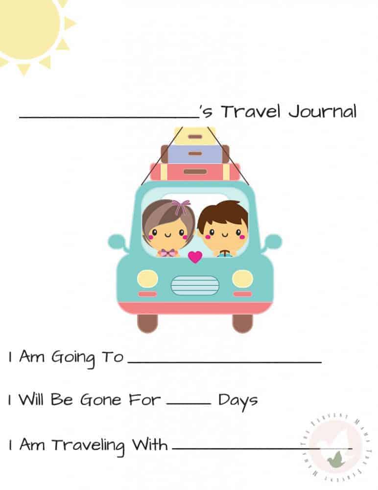 Kid's Travel Journal - The Fervent Mama: Our Kids Travel Journal is 19 pages of cute! We can't think of one thing that this kid's travel journal is missing! From front to back, your little traveler will enjoy documenting each experience so that they don't miss a moment! From the way that they feel, to their favorite experiences, even drawing pages!