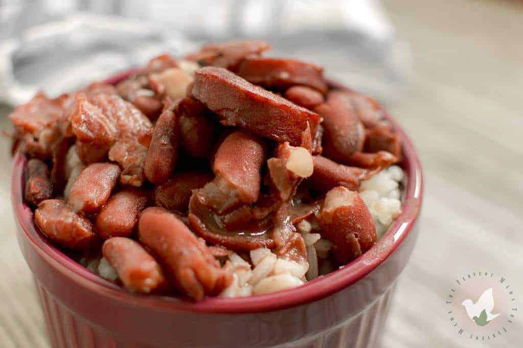Creamy & Southern Style Pressure Cooker Red Beans: The Fervent Mama - Instant Pot to the rescue again! These Pressure Cooker Red Beans are cooked southern style, so they're creamy and delicious. You'd never know that you didn't spend all day cooking them! #InstantPotRedBeans #PressureCooker #PressureCooking