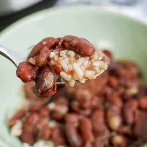 Creamy & Southern Style Pressure Cooker Red Beans: The Fervent Mama - Instant Pot to the rescue again! These Pressure Cooker Red Beans are cooked southern style, so they're creamy and delicious. You'd never know that you didn't spend all day cooking them! #InstantPotRedBeans #PressureCooker #PressureCooking