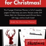 Get organized for Christmas and grab this printable Christmas Planner now!
