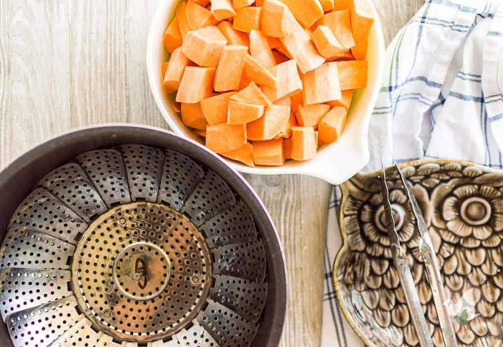 The Creamiest Instant Pot Sweet Potato Mash: The Fervent Mama - After you try this Instant Pot Sweet Potato Mash, you'll never go back to spending time over the stove making it again! So simple, and done in minutes! With tons of topping options and a 