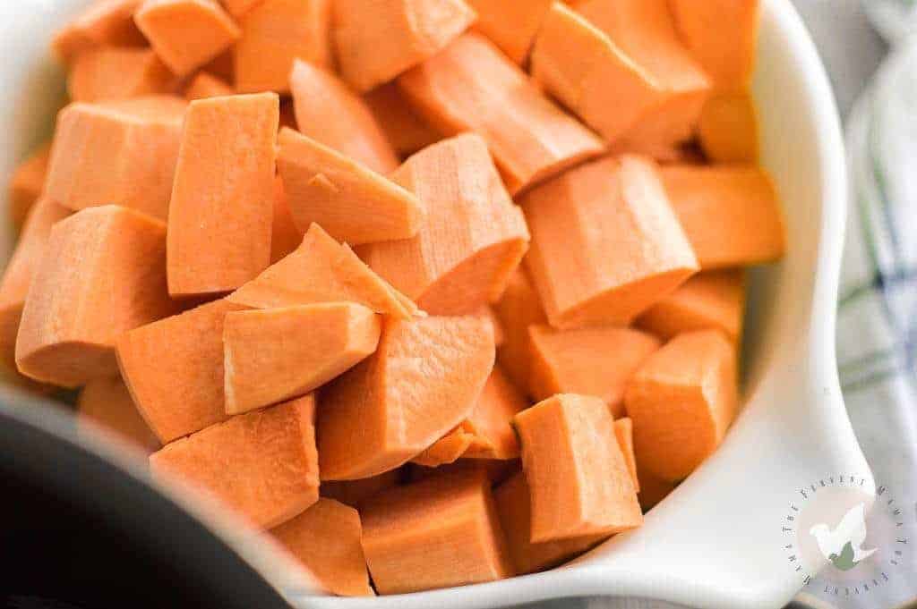 The Creamiest Instant Pot Sweet Potato Mash: The Fervent Mama - After you try this Instant Pot Sweet Potato Mash, you'll never go back to spending time over the stove making it again! So simple, and done in minutes! With tons of topping options and a 