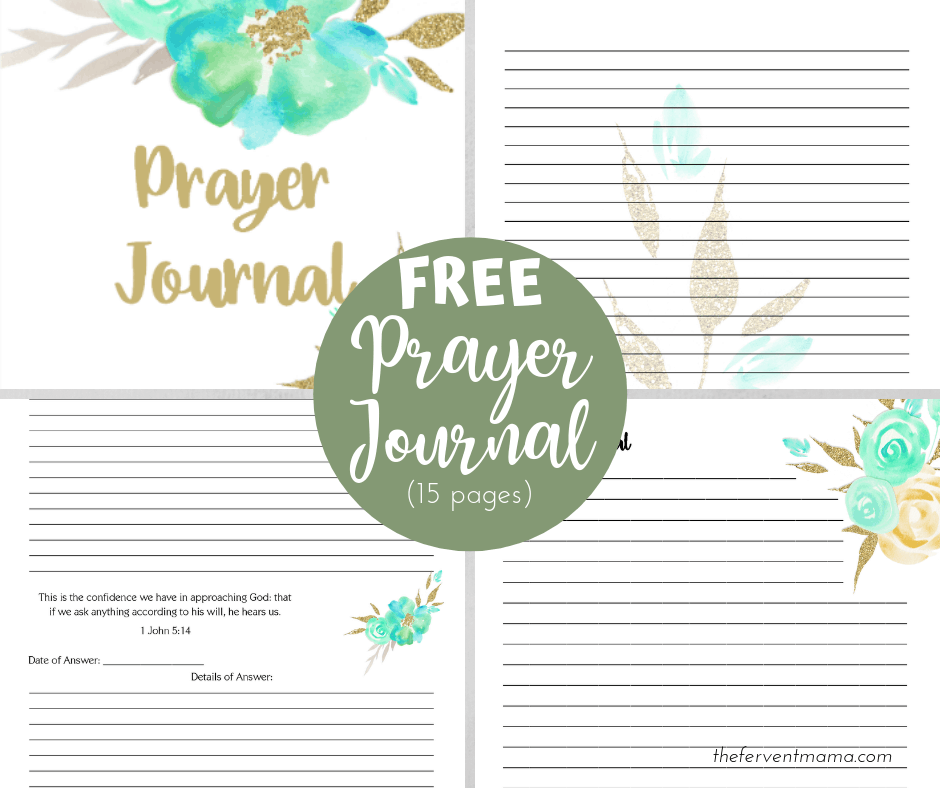 How to Use a Prayer Journal in Your Quiet Time + FREE Prayer Journal! - The Fervent Mama: Prayer is one of the most powerful tools the Christian has in their repertoire. A printable prayer journal can be such an encouragement in your walk with Christ. We're giving you one FREE and telling you how to use your FREE printable prayer journal!