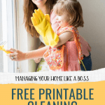 A Homeschool Mom's Cleaning Schedule Printable - As a stay-at-home mom, we have to realize that it's close to impossible to keep our homes spotless all the time. But, managing your homeschool home is easy with this FREE Home Management Printable!