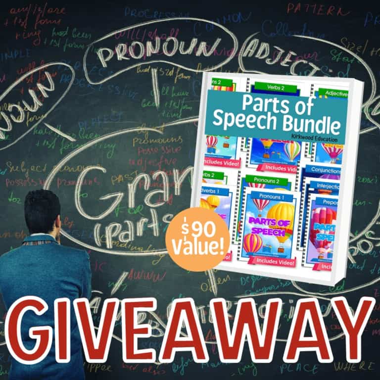 Parts of Speech Bundle from Kirkwood Education Giveaway