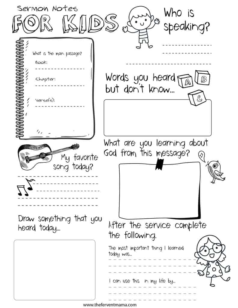 sermon-notes-for-kids-the-fervent-mama