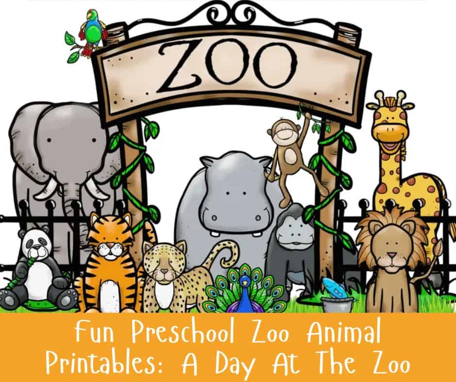 preschool zoo animal printables