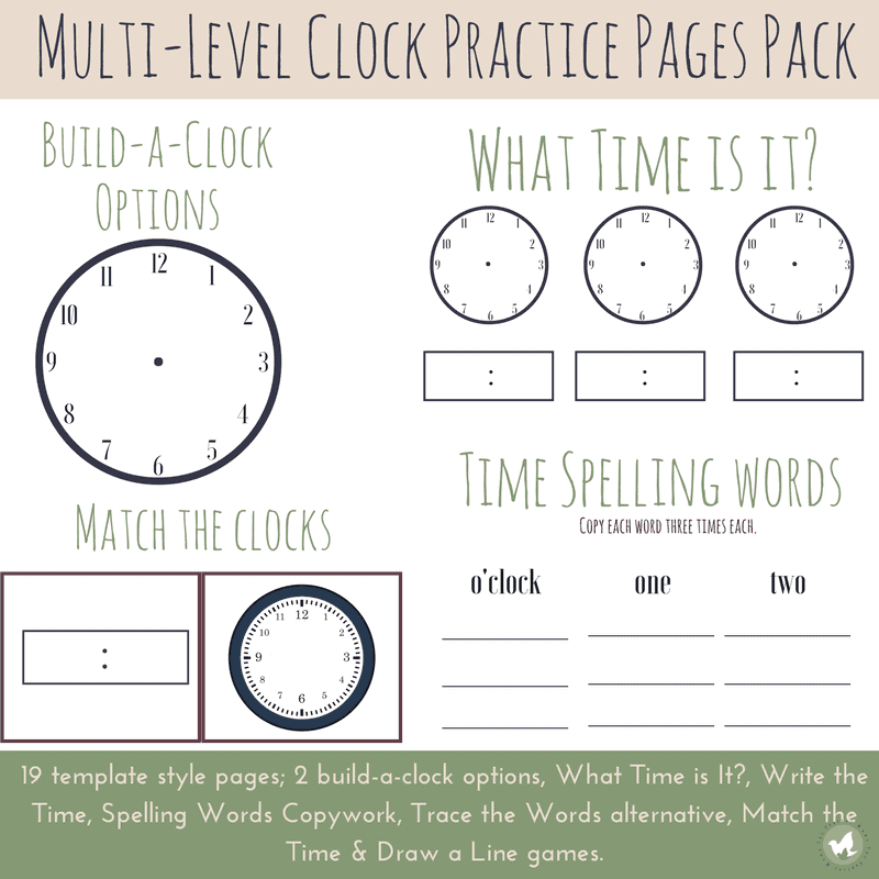 practice clock worksheets